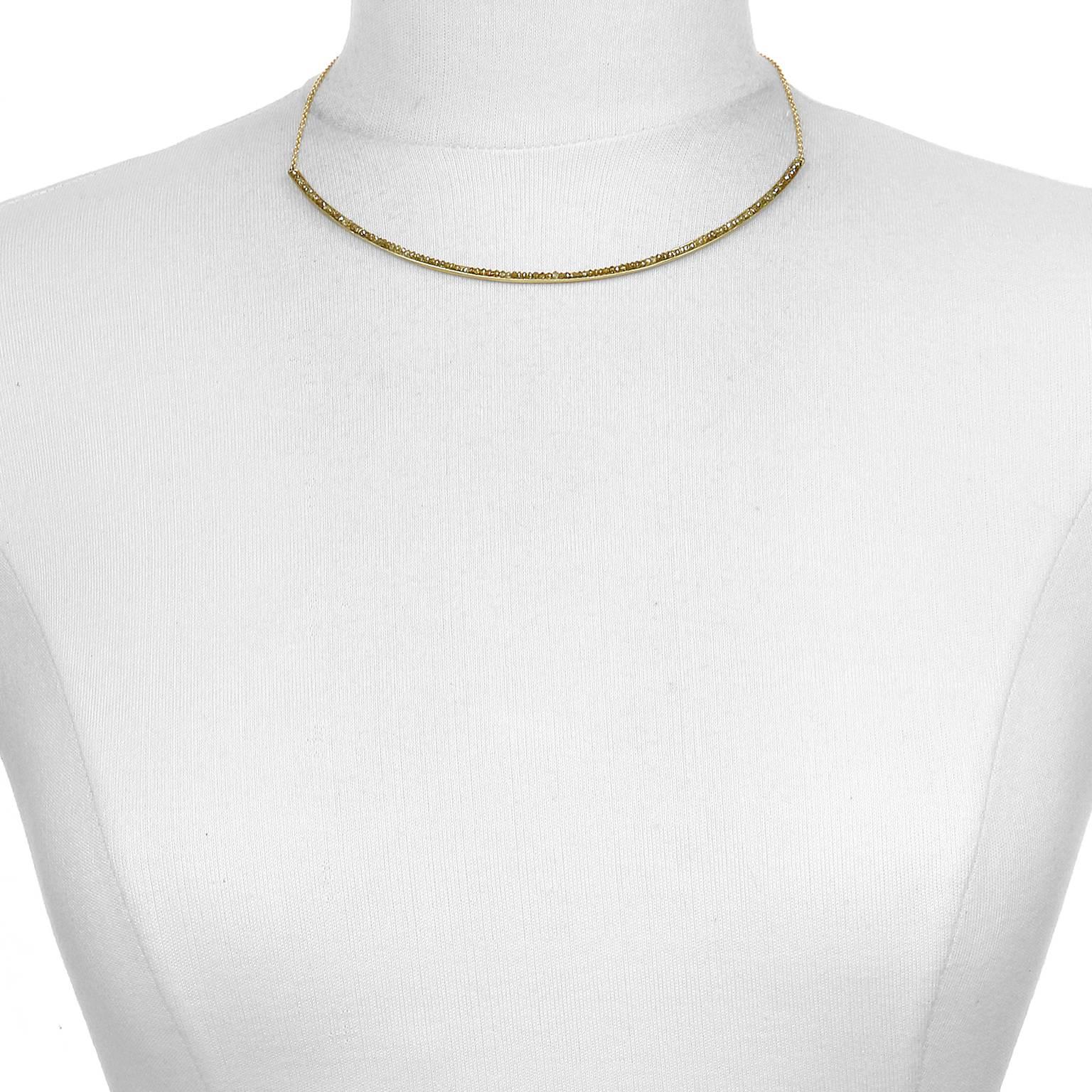 Faye Kim 18K Gold and Raw Diamond Collar Necklace 2