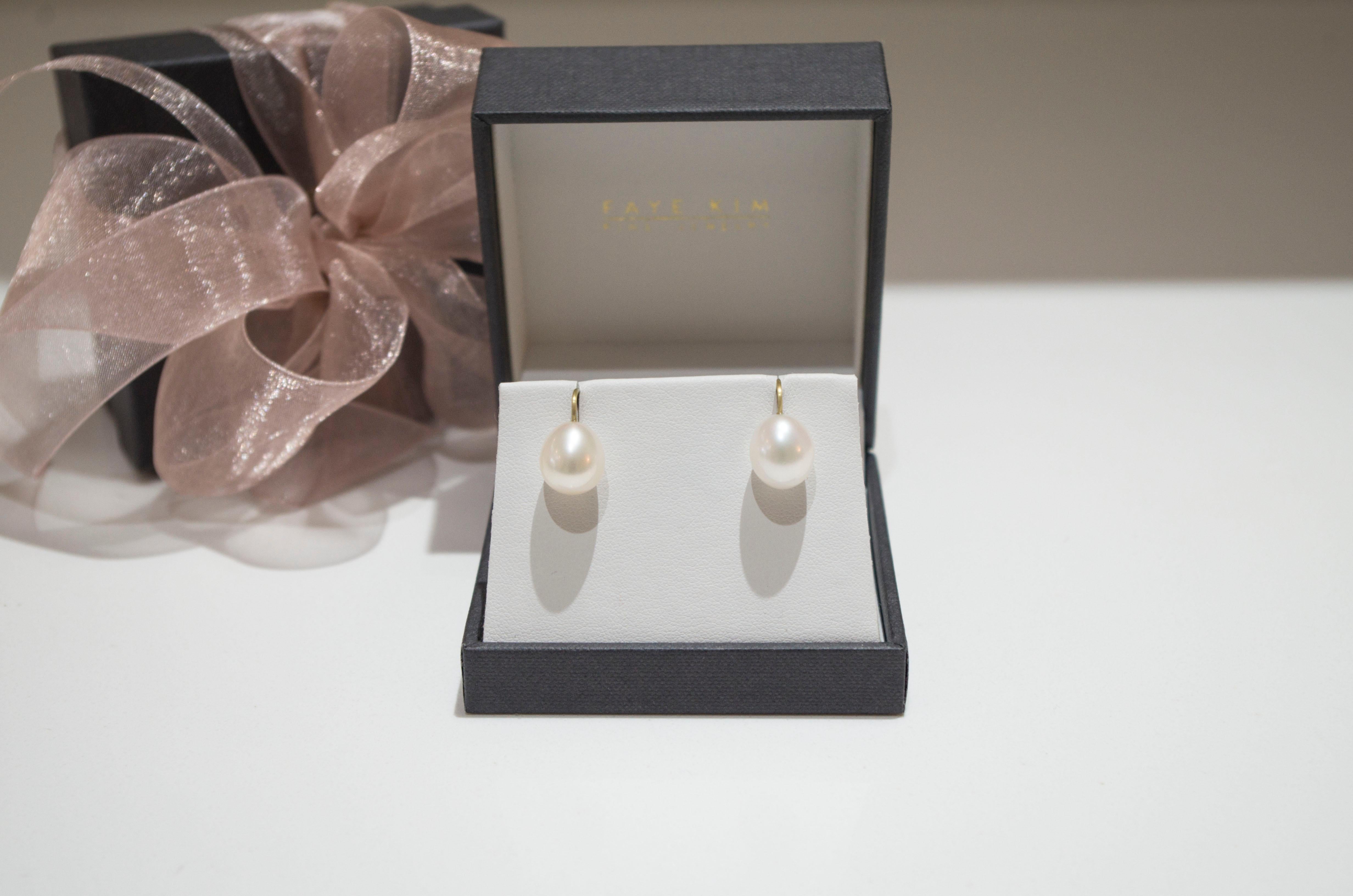 simple pearl drop earrings