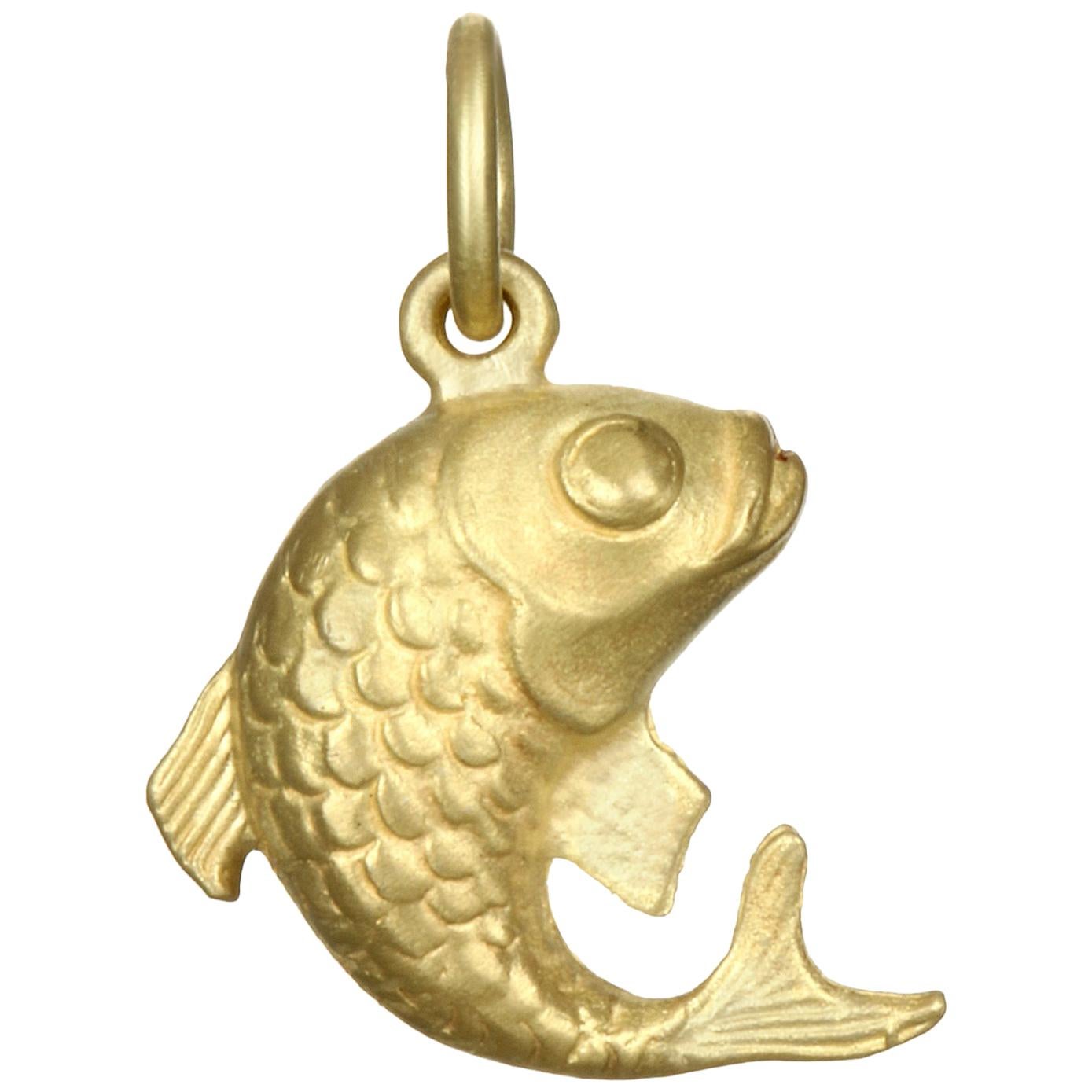 Faye Kim 18K Gold Koi Fish Charm Necklace