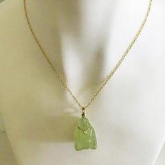 Faye Kim 18k Diamond Jade Buddha Pendant