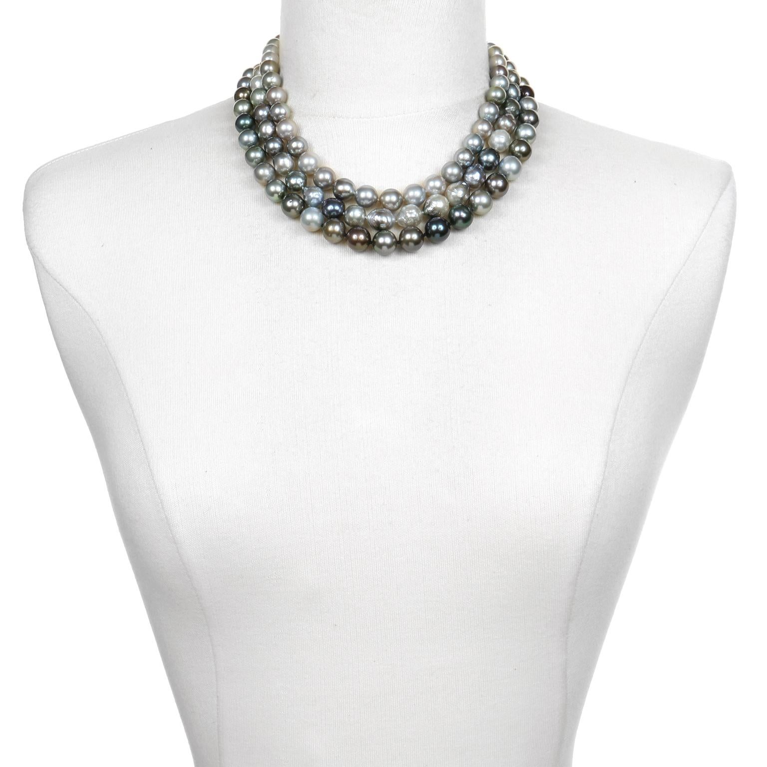 cultured black pearl necklace
