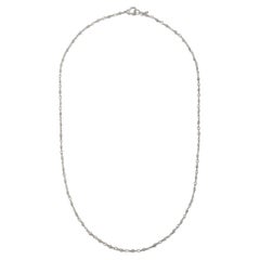 Faye Kim Platinum 18 Karat White Gold Handwrapped Necklace 