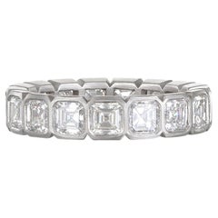 Faye Kim Platinum Asscher Diamond Eternity Ring