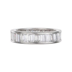 Faye Kim Platinum Diamond Baguette Eternity Band