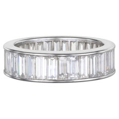 Faye Kim Platinum Diamond Baguette Ring, 5.27ctw, Unisex, USA