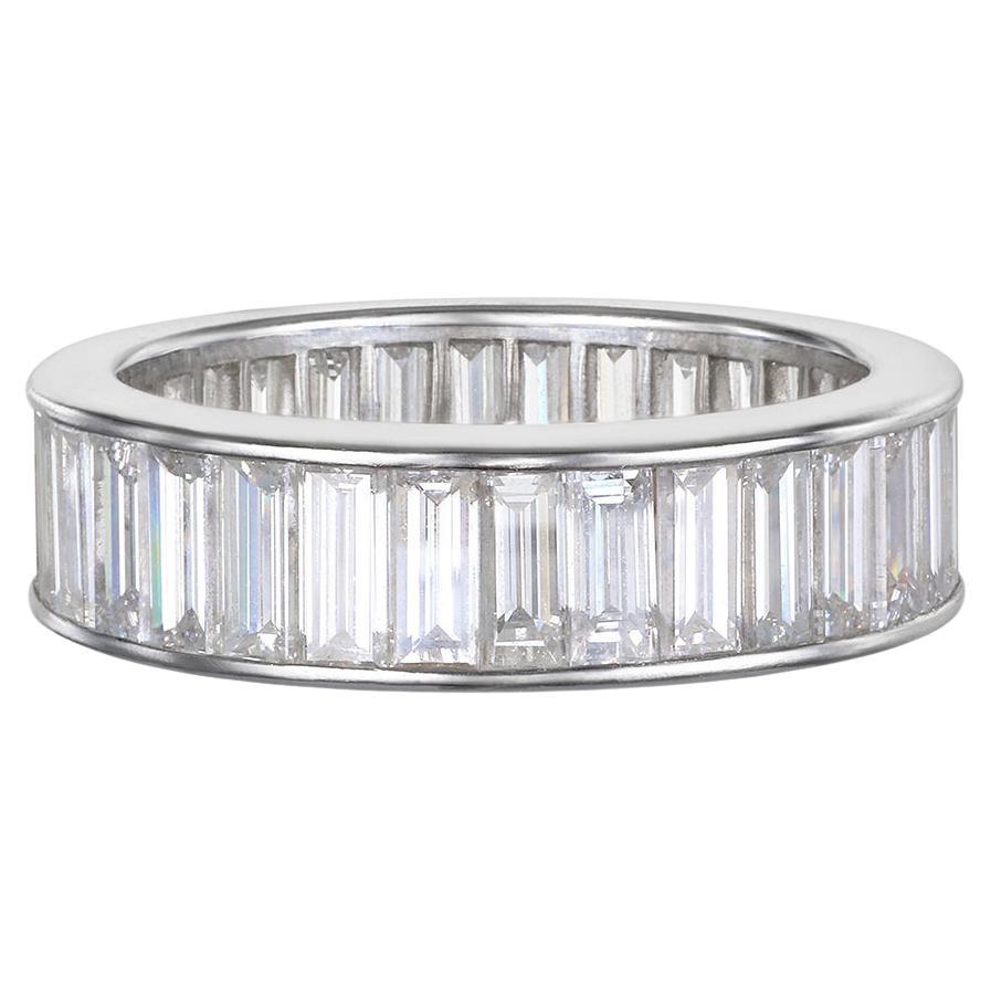 Faye Kim Platinum Diamond Baguette Ring