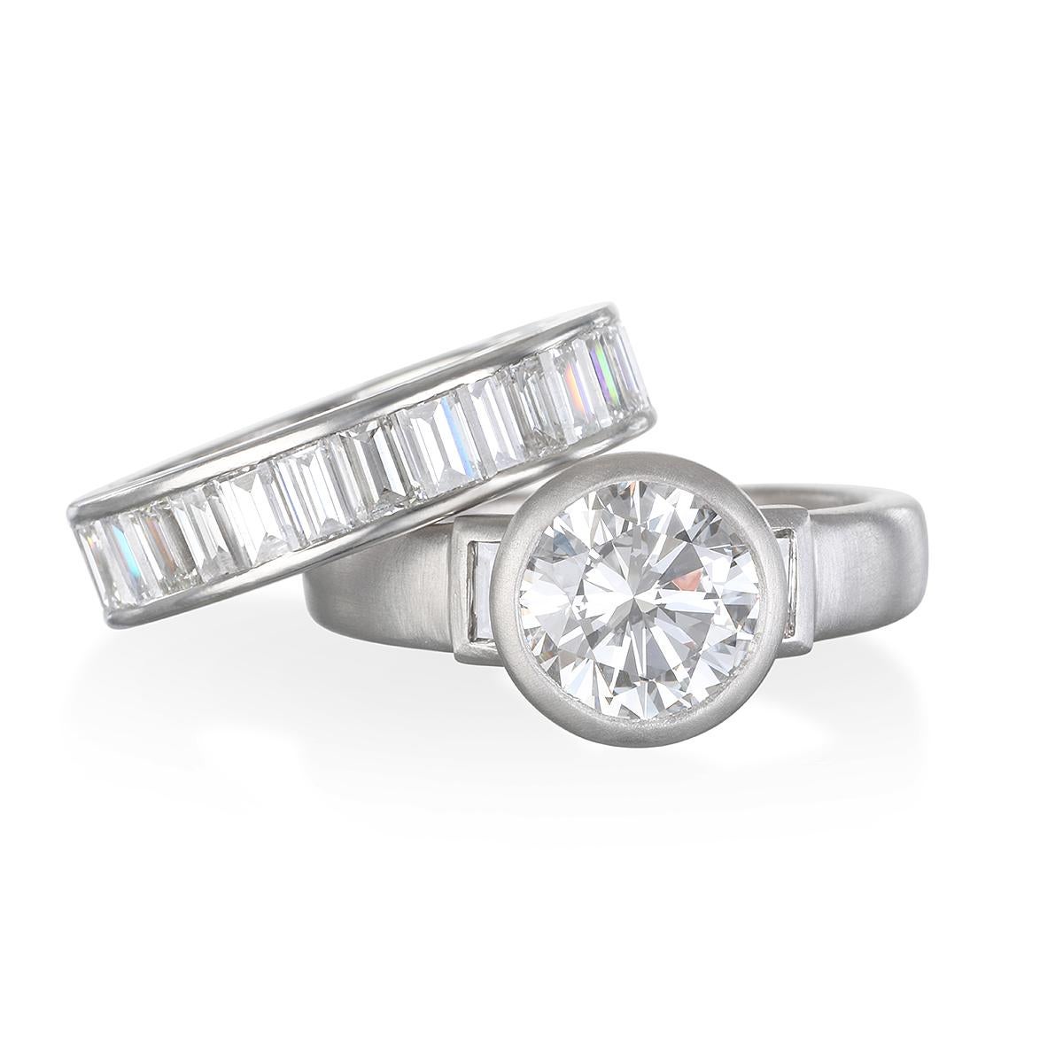 Women's Faye Kim Platinum Diamond Engagement Ring