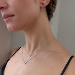 Faye Kim Platin-Diamant-Granulat-Barren-Ohrringe