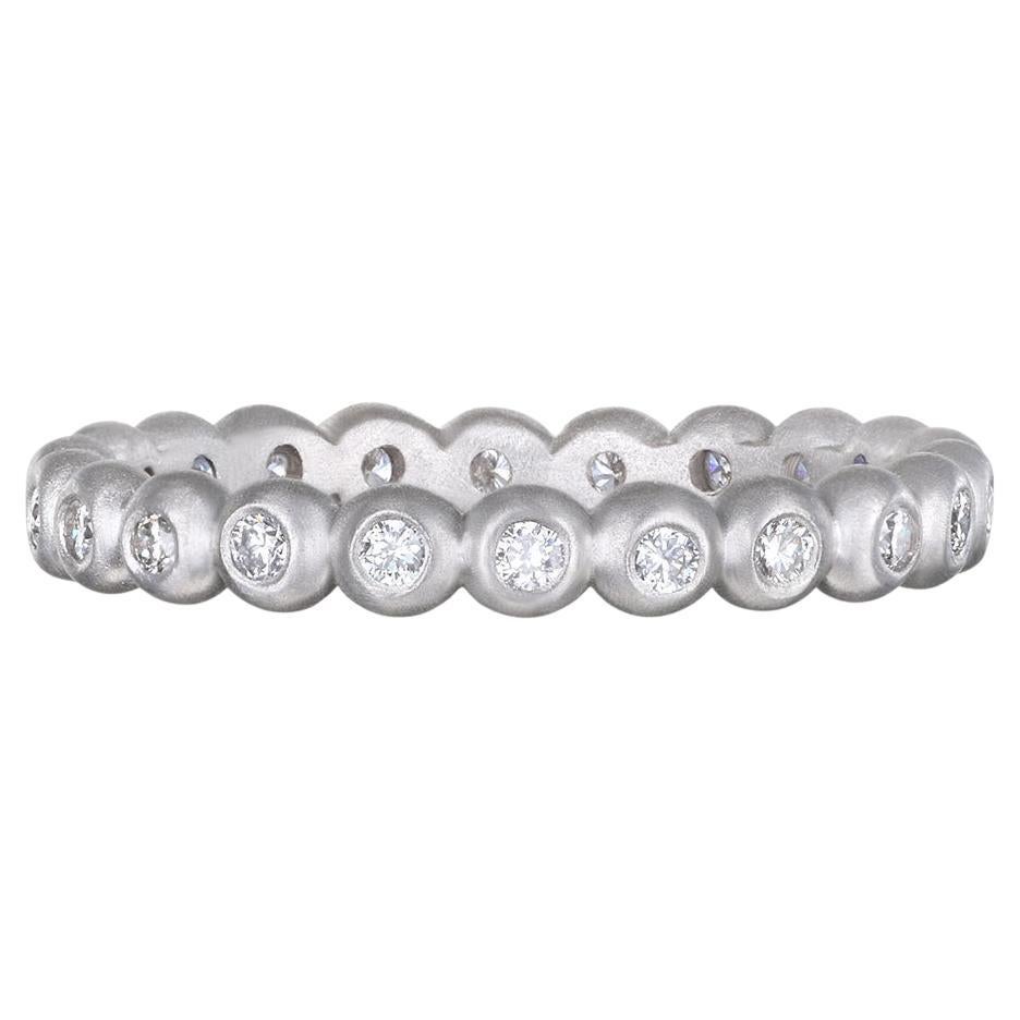Faye Kim Platinum Diamond Granulation Eternity Bead Ring