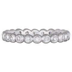 Faye Kim Platinum Diamond Granulation Eternity Bead Ring