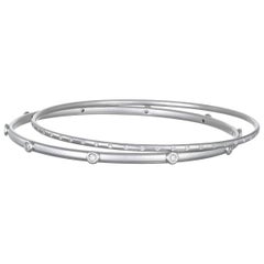 Faye Kim Platinum Diamond Gypsy Bangle