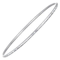 Faye Kim Contemporary Platinum Diamond Burnished Bangle, 0.51 cts