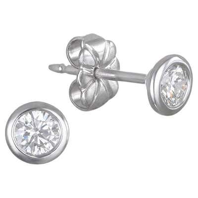 Platinum stud earrings without diamond Outlet