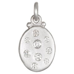 Faye Kim Platinum Diamond Mini Dog Tag