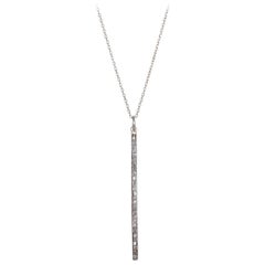 Faye Kim Platinum Grey Heshi Diamond Bead Pendant Necklace