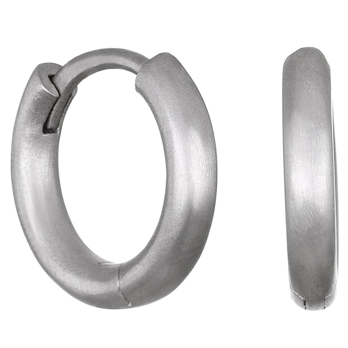 Faye Kim Platinum Hinged Hoops - Small For Sale