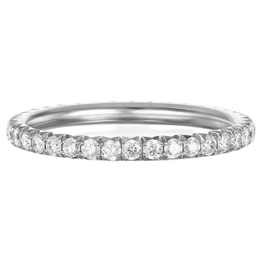 Faye Kim Platinum Micropave Eternity Band For Sale