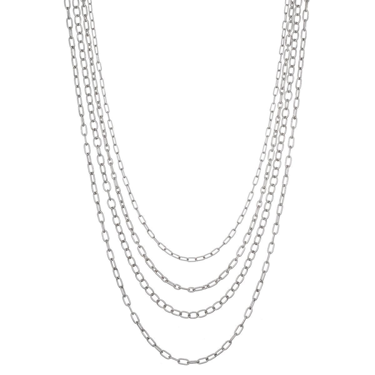 Experience everyday luxury in Faye Kim's Platinum Mini Paperclip Vintage Link Chain. Completely versatile - the links allow for a variety of adjustable lengths and styles.  Wear it long, short, doubled and layered, with or without a pendant!

Length