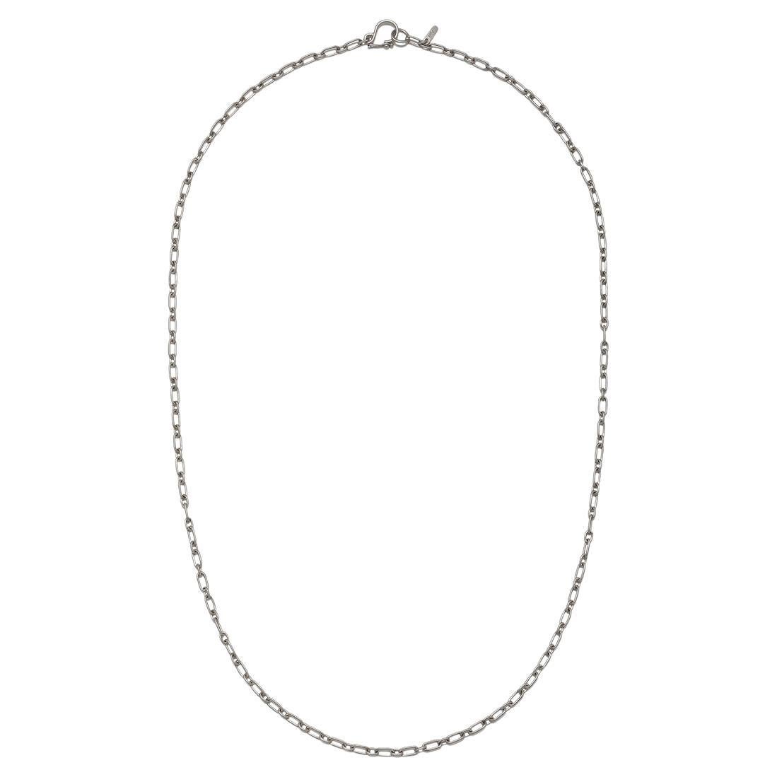 Faye Kim Platinum Mini Paperclip Vintage Link Chain For Sale