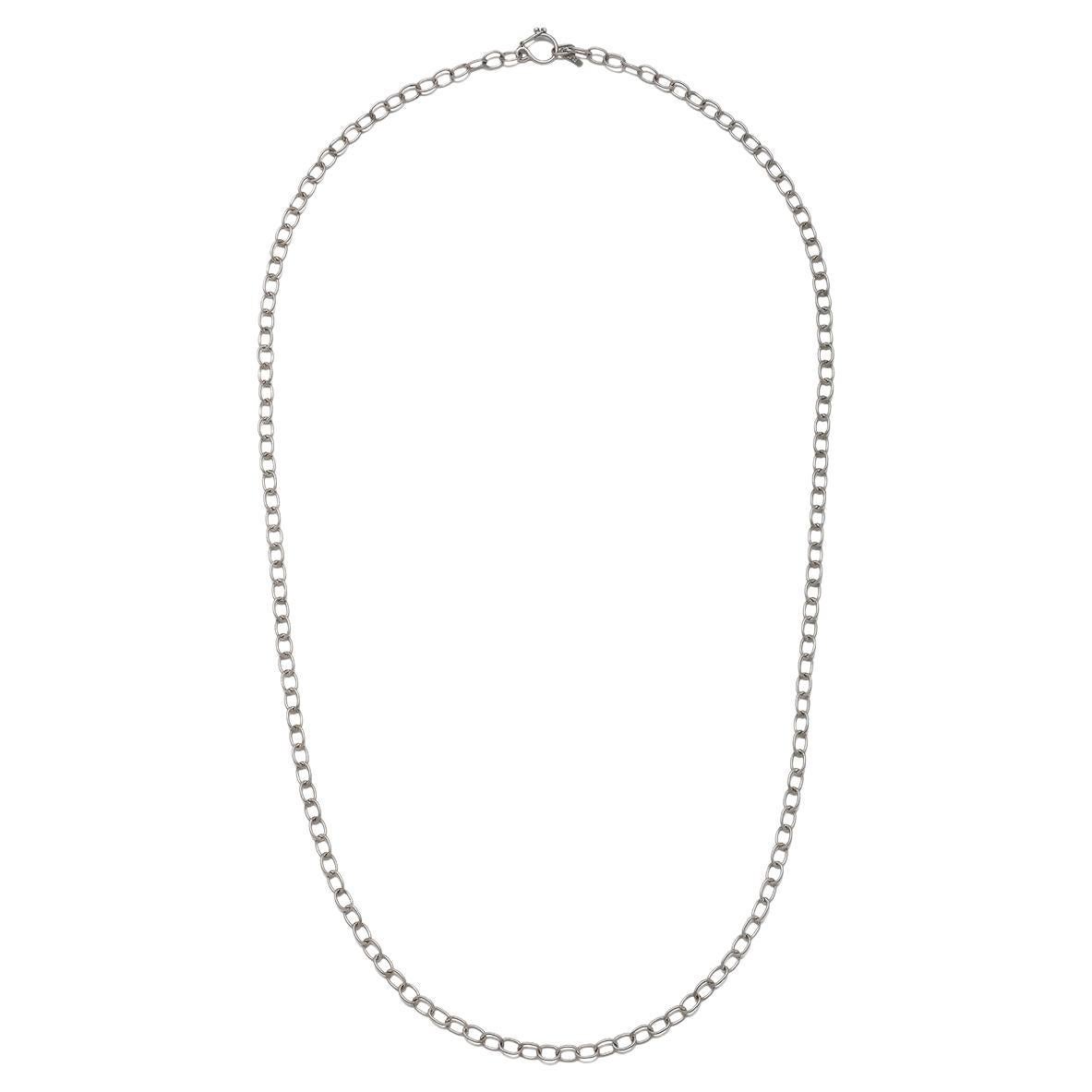 Faye Kim Platinum Oval Link Chain For Sale