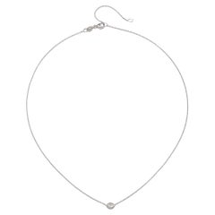 Faye Kim Platinum Rose Cut Marquise Diamond Necklace
