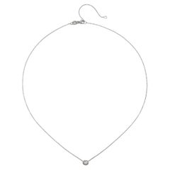 Faye Kim Platinum Rose Cut Oval Diamond Necklace