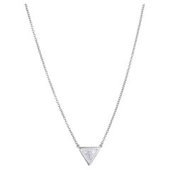 Faye Kim Platinum Trillion Diamond Station Necklace