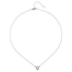 Faye Kim Platinum Trillion Diamond Station Necklace