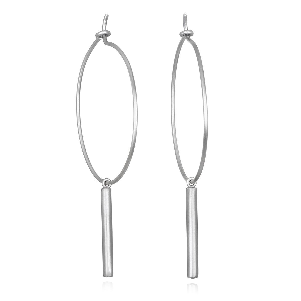 Moderne Faye Kim Platine Jaune Diamant brut Bar Drops en vente
