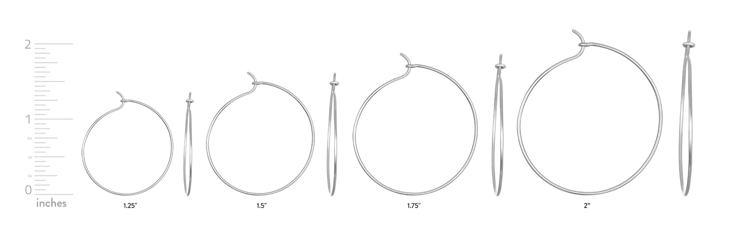 Faye Kim's Signature Platinum handmade wire hoops are a must-have for every jewelry wardrobe. Casual, chic and wearable every day, the hoops give endless opportunities to change your look with different drops, sold separately.

Hoops 1.50