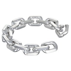Faye Kim Sterling Silver Knife Edge Link Bracelet
