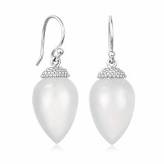 Faye Kim Sterling Silver Smoky Quartz Acorn Earrings