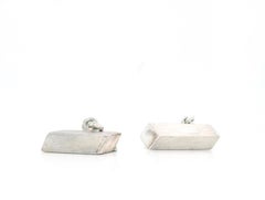 Faye Kim Sterling Silver Trapezoid Cufflinks