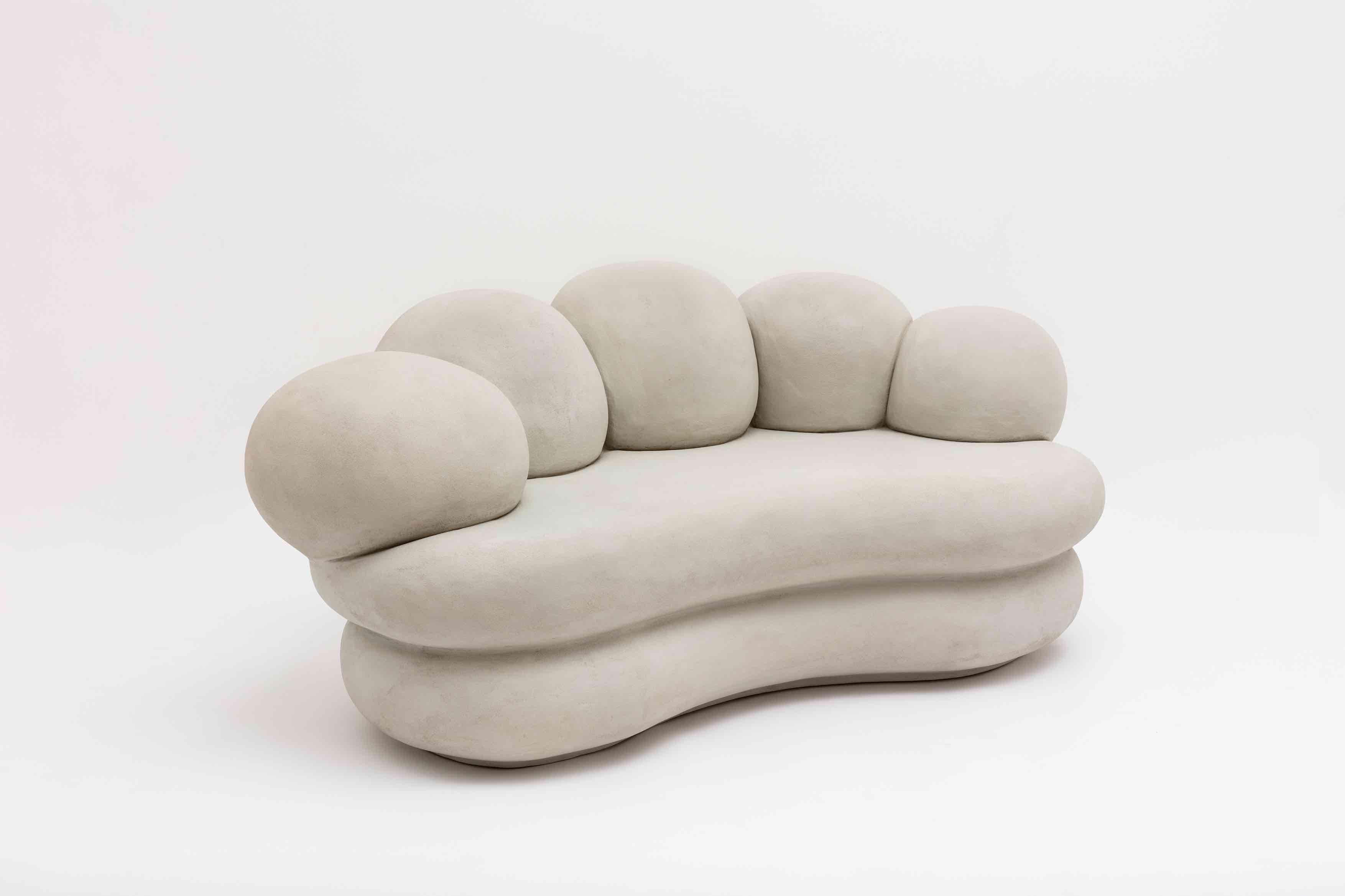 Faye Toogood [British, b. 1977]
Maquette 115 / clay sofa, 2020
Cement composite
Measures: 33.5 x 78.75 x 47.25 inches
85 x 200 x 120 cm

Faye Toogood was born in the UK in 1977 and graduated with a BA in the History of Art in 1998 from Bristol