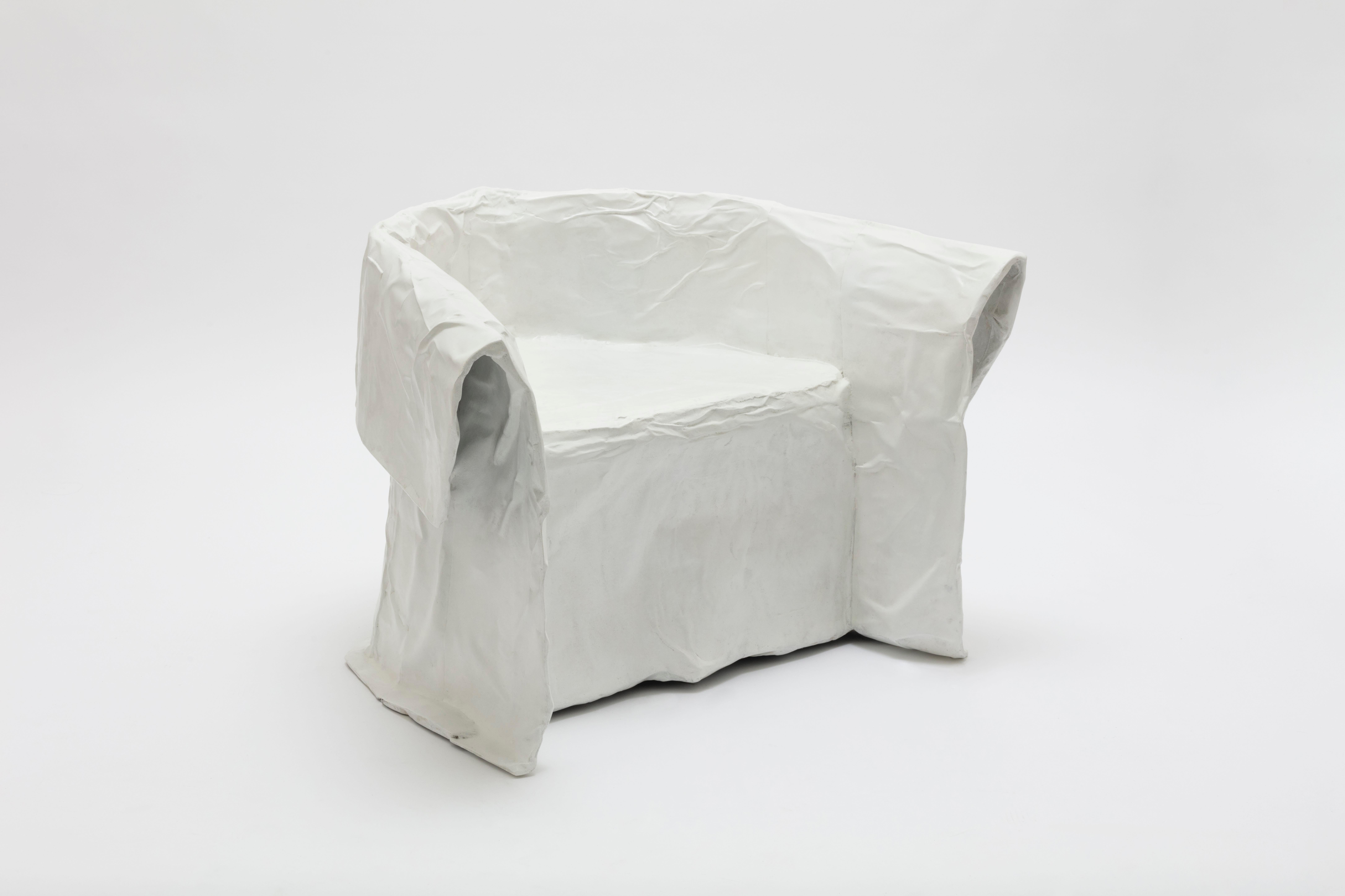 Faye Toogood [British, b. 1977]
Maquette 208 / paper chair, 2020
Cast aluminum, acrylic paint
Measures: 29.5 x 44 x 35.5 inches
75 x 112 x 90 cm

Faye Toogood was born in the UK in 1977 and graduated with a BA in the History of Art in 1998