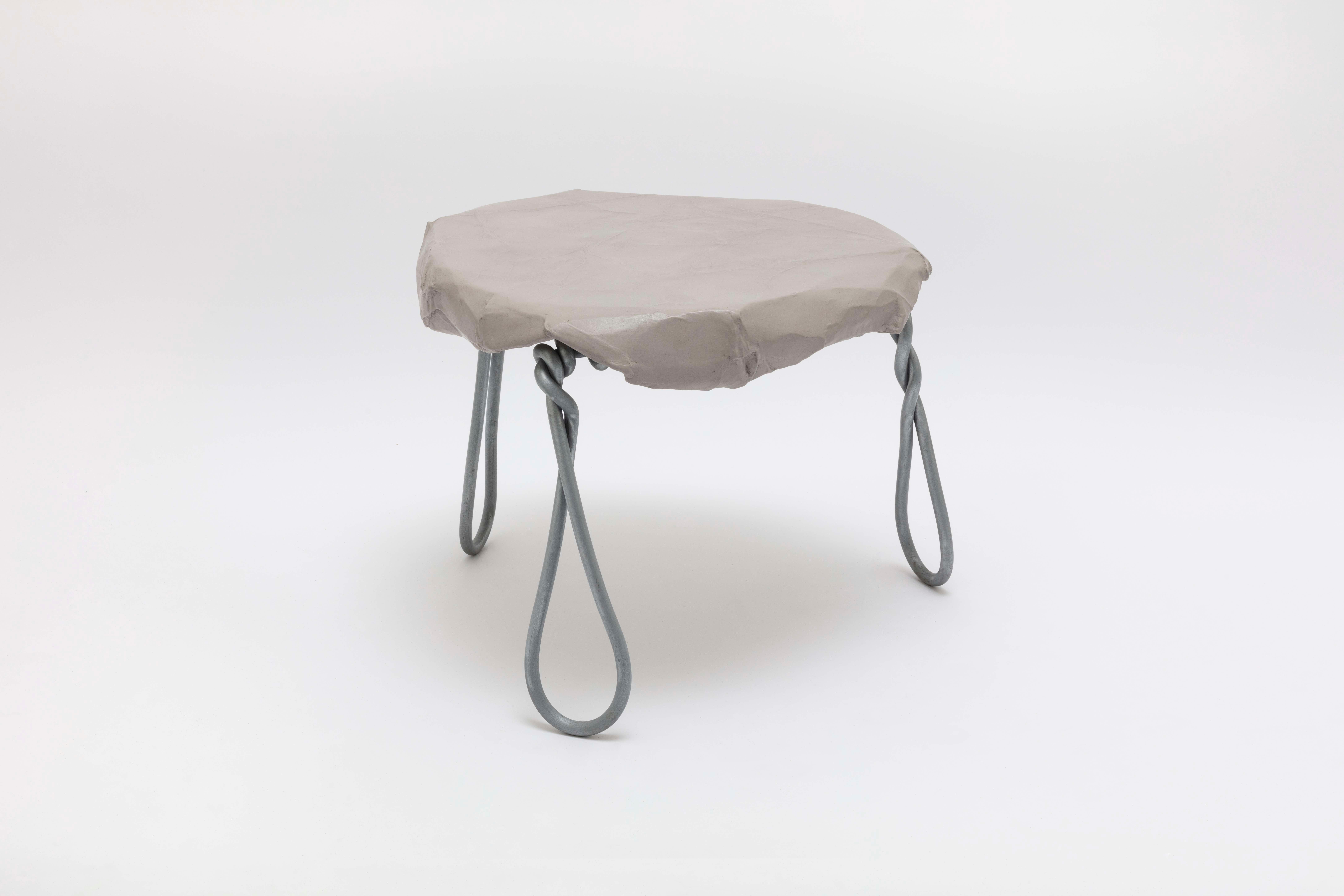 Faye Toogood [British, b. 1977]
Maquette 264 / Wire and card side table, 2020
Zinc-coated steel, cast aluminum, acrylic paint
Measures 19.5 x 23.25 x 24.5 inches
50 x 59 x 62 cm
Signed and editioned

Faye Toogood was born in the UK in 1977 and