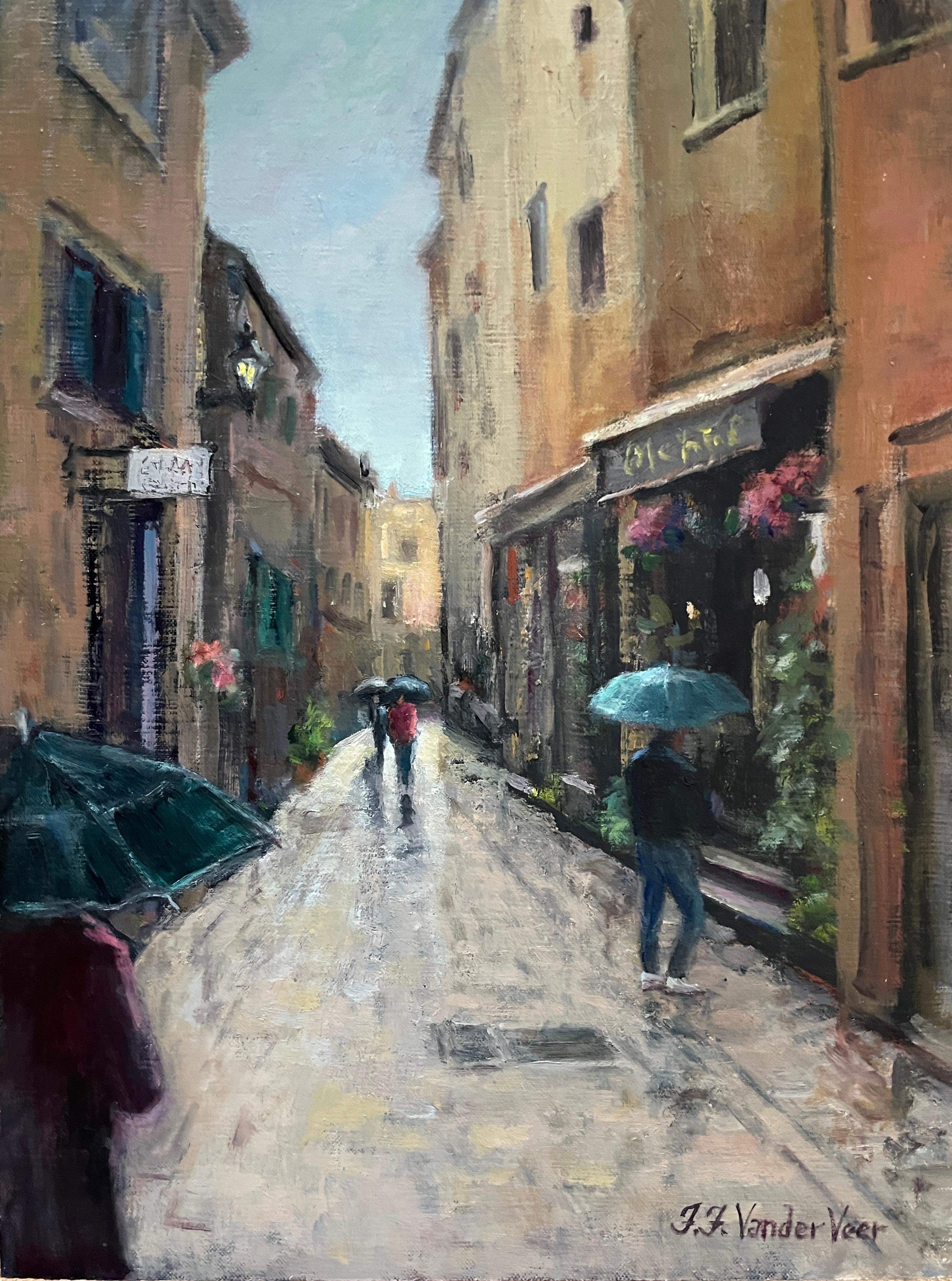 Faye Vander Veer Interior Painting - A Gentle Rain (Rovinj, Croatia), Oil Painting