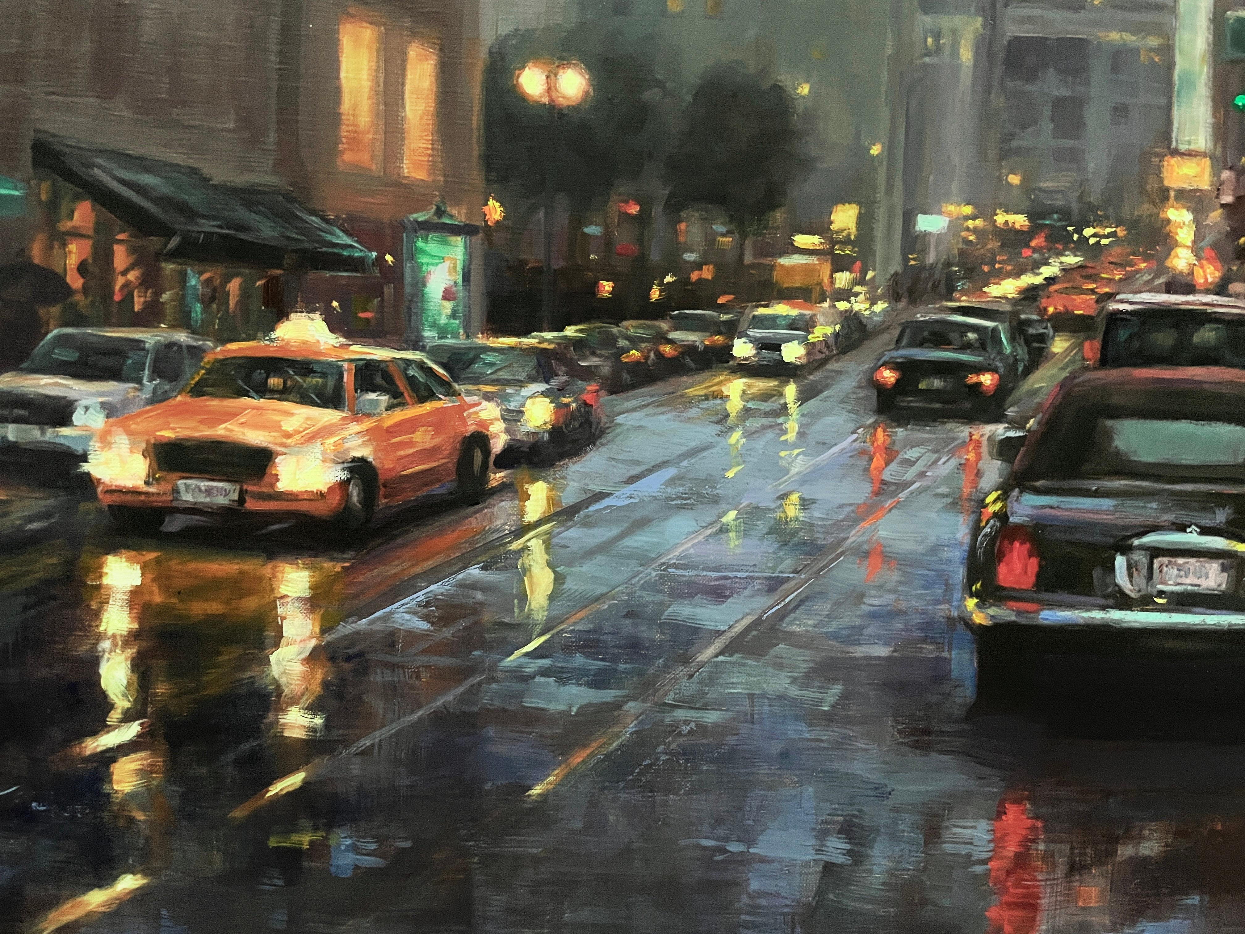 Evening Rain, Oil Painting For Sale 1