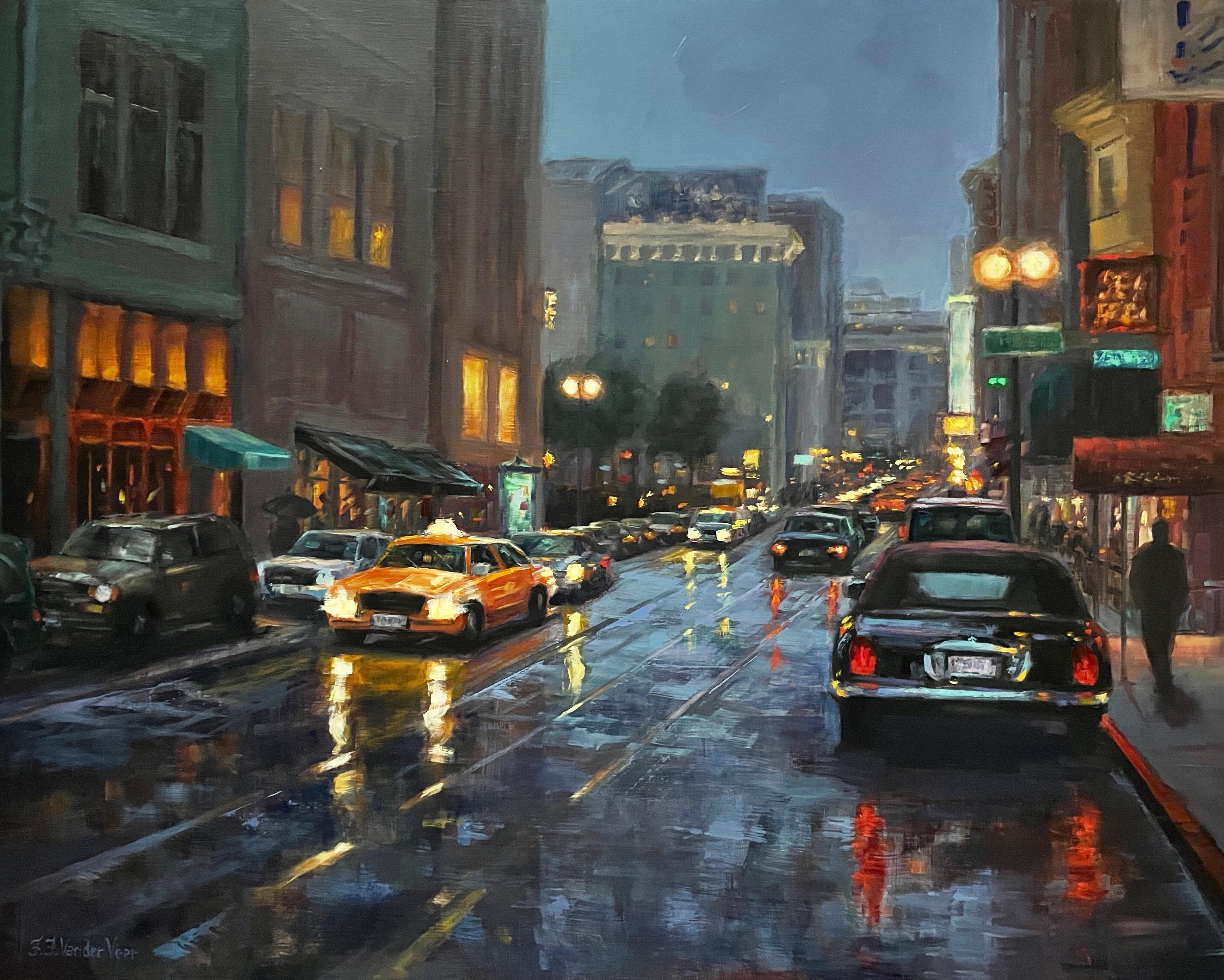 Evening Rain, Oil Painting