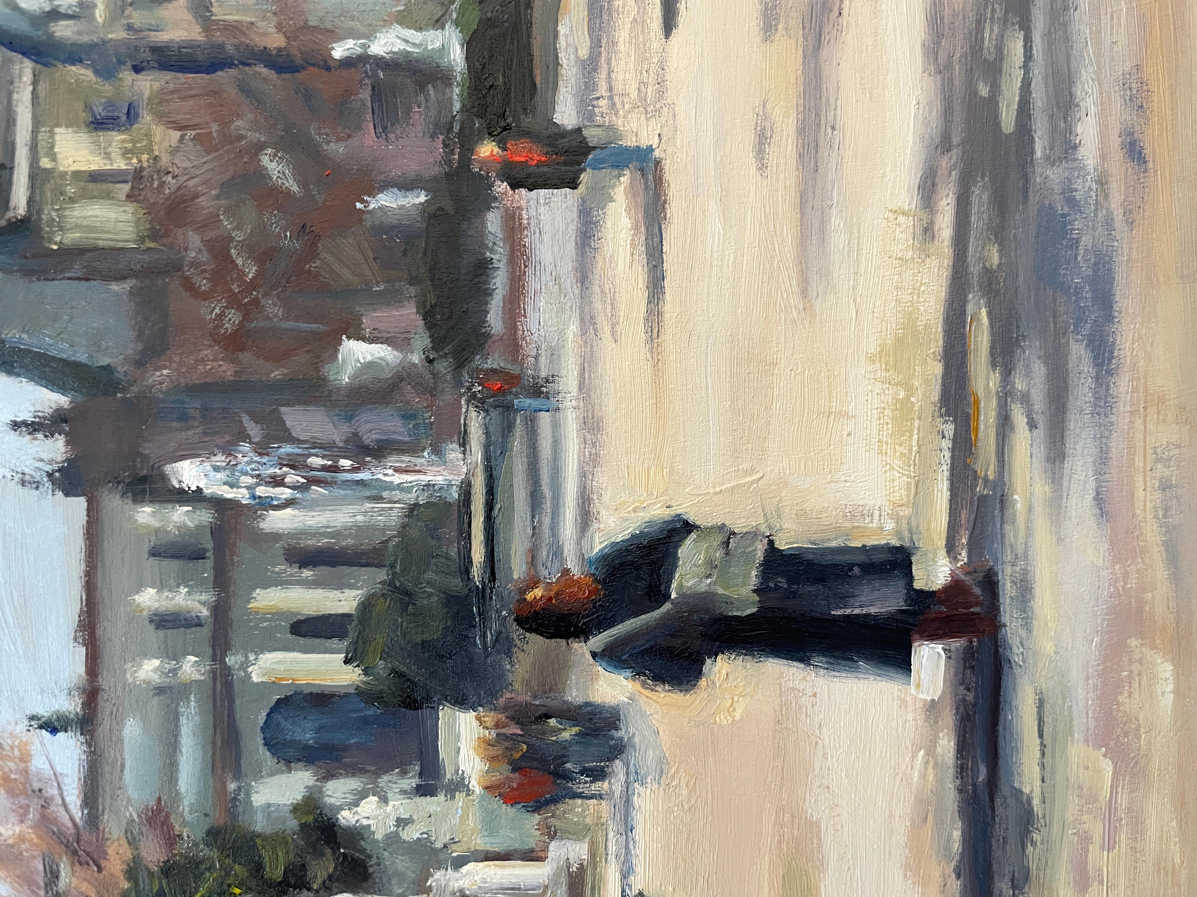 <p>Artist Comments<br>Using a limited palette and harmonious colors, artist Faye Vander Veer paints a leisurely scene of a winter afternoon at the Tuileries Gardens in Paris. 