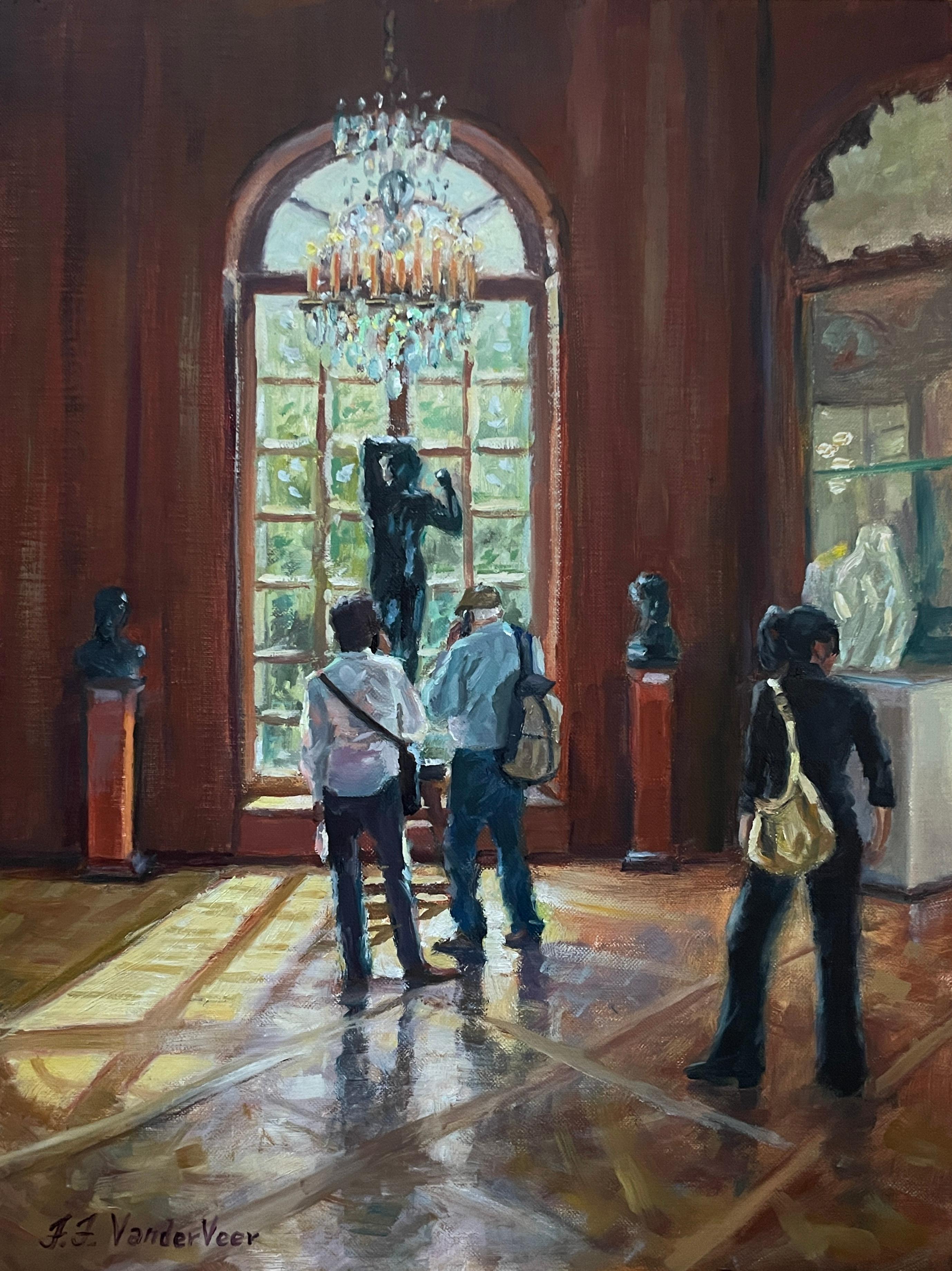 Domingo con Rodin, Pintura al óleo
