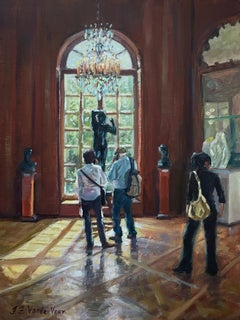 Domingo con Rodin, Pintura al óleo
