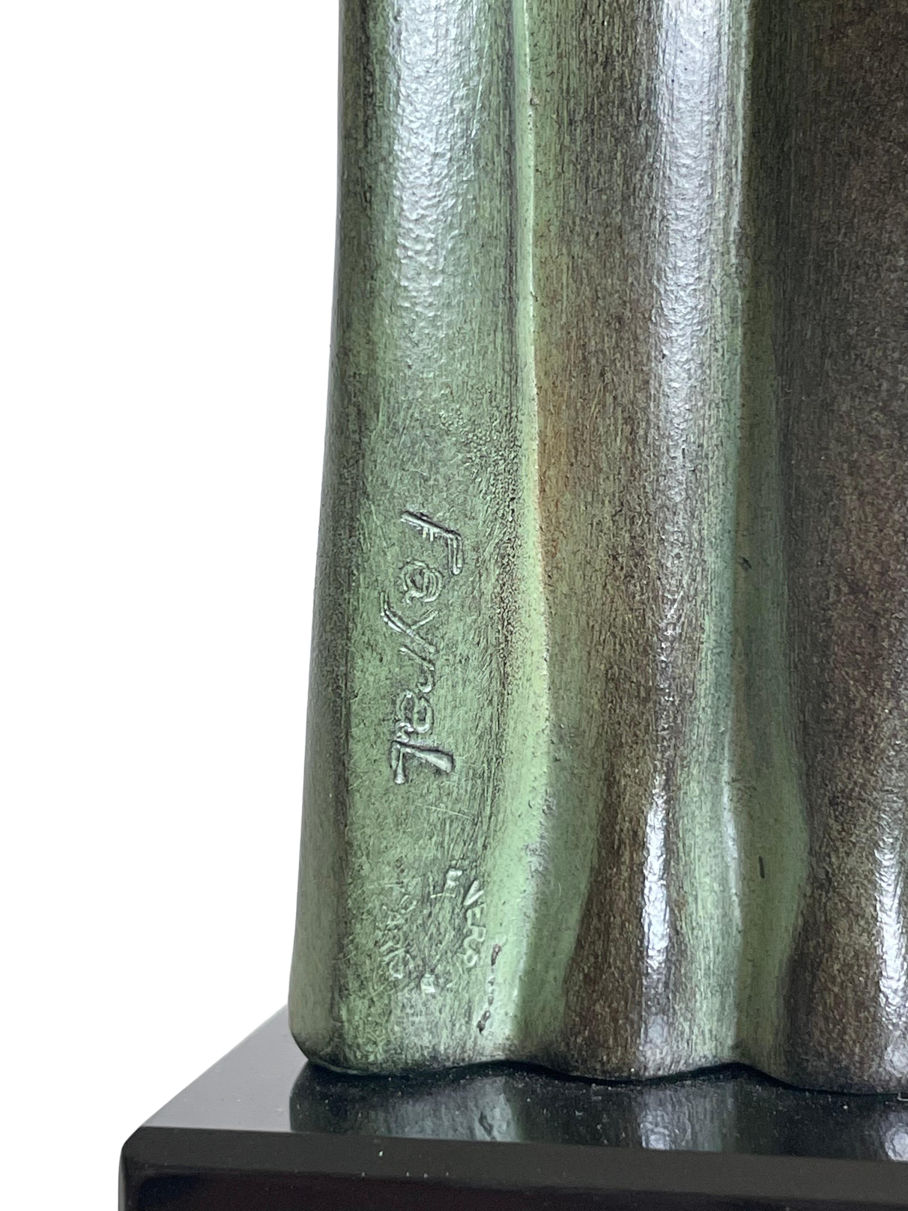 Contemporary Fayral Art Deco Dancer Sculpture Ondine by Pierre Le Faguays and Max Le Verrier
