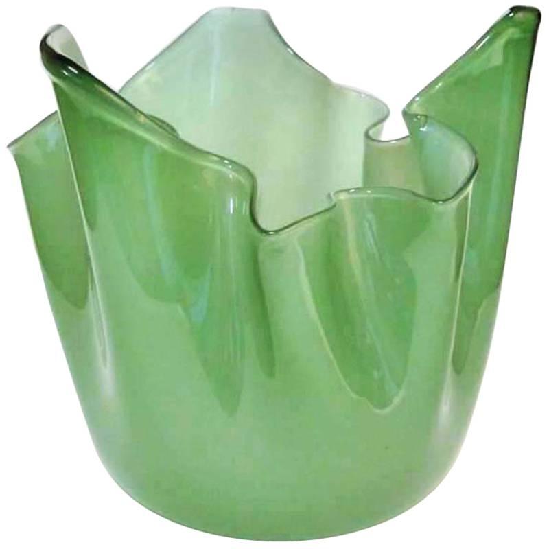 "Fazzoletto" by Fulvio Bianconi for Venini 1950s Murano Glass Vase