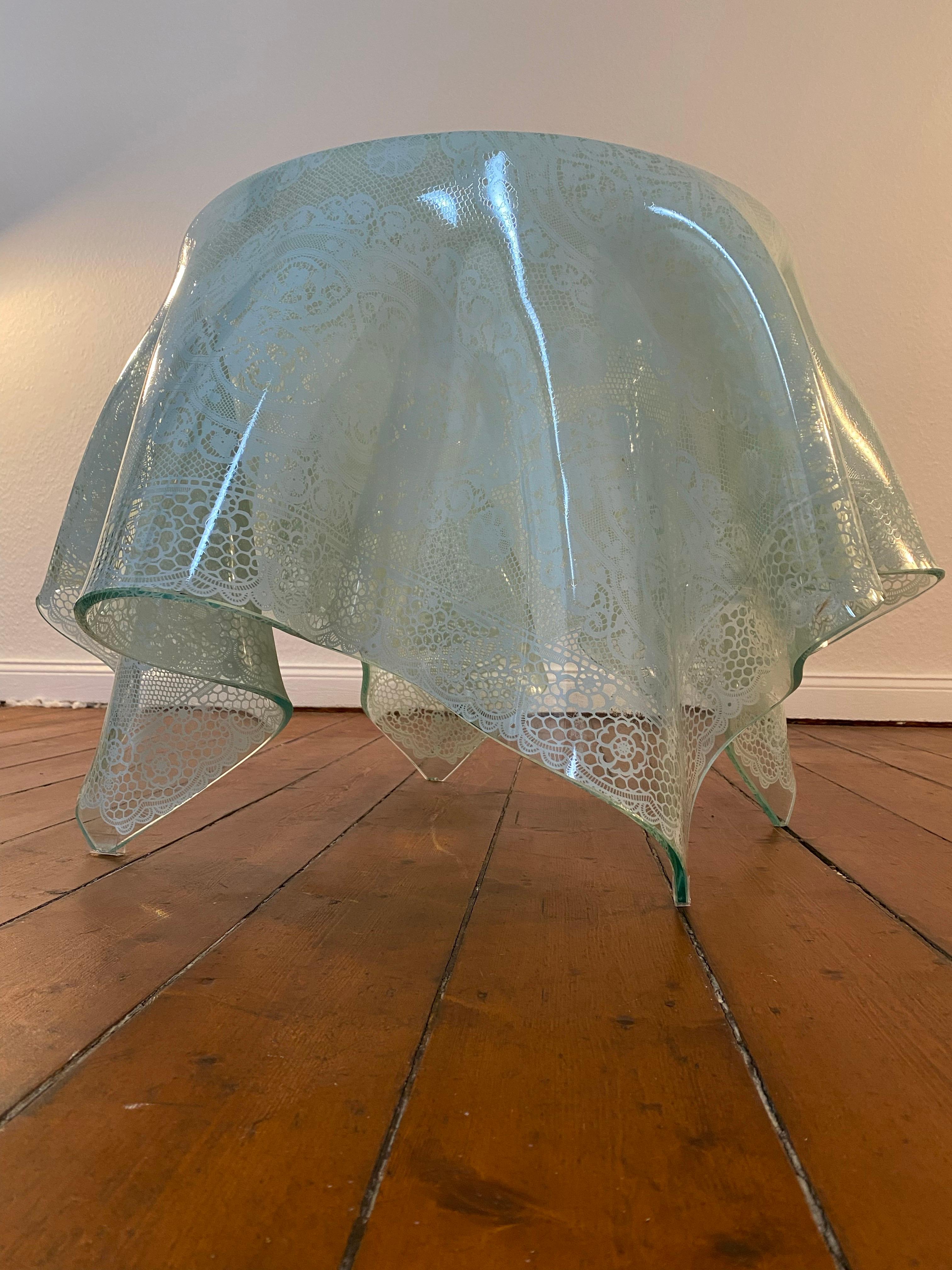 Table lumineuse FIAM OP-Art de Murano mi-siècle, Italie, années 70 Bon état - En vente à Halle, DE
