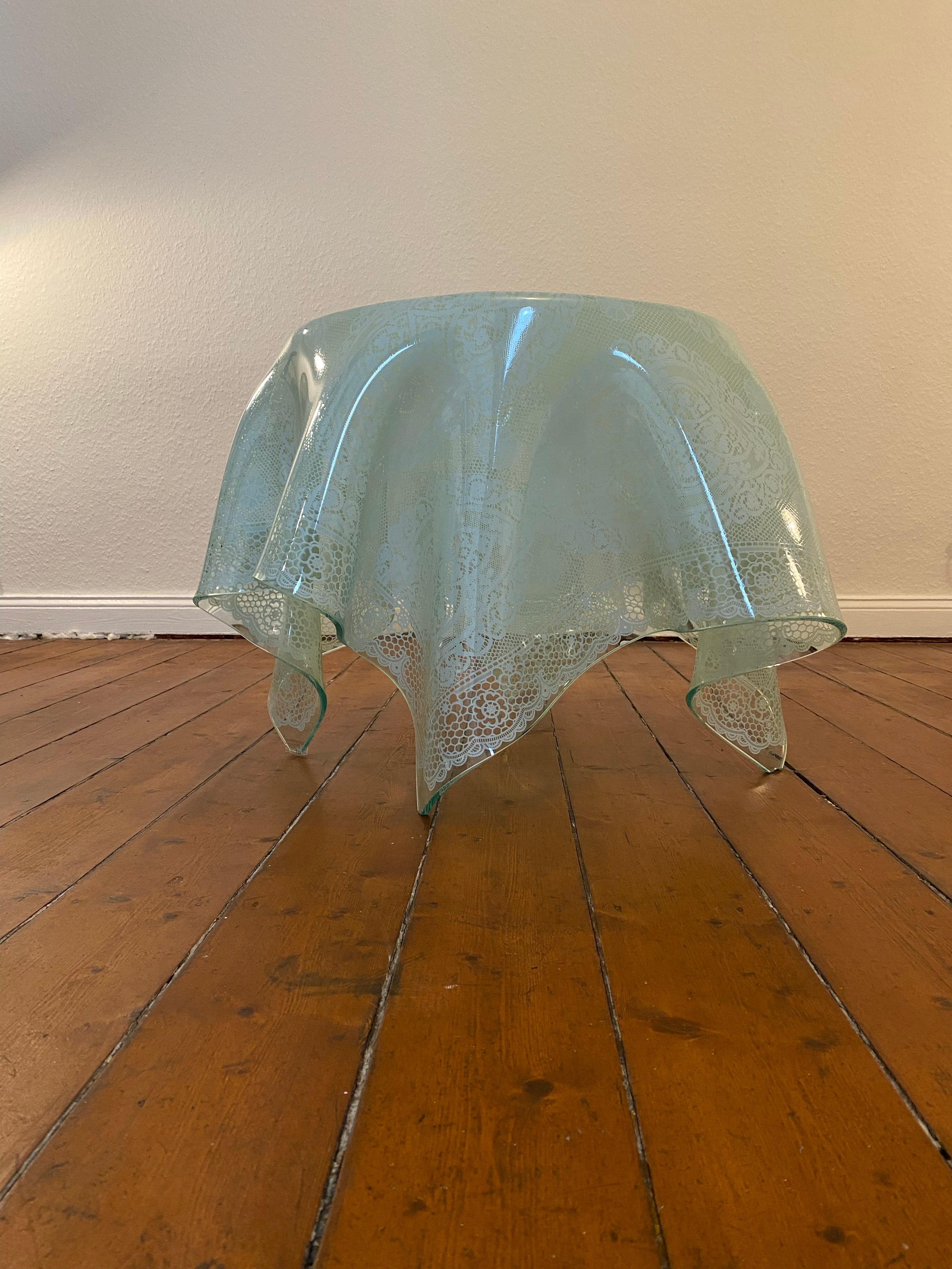 Verre Table lumineuse FIAM OP-Art de Murano mi-siècle, Italie, années 70 en vente