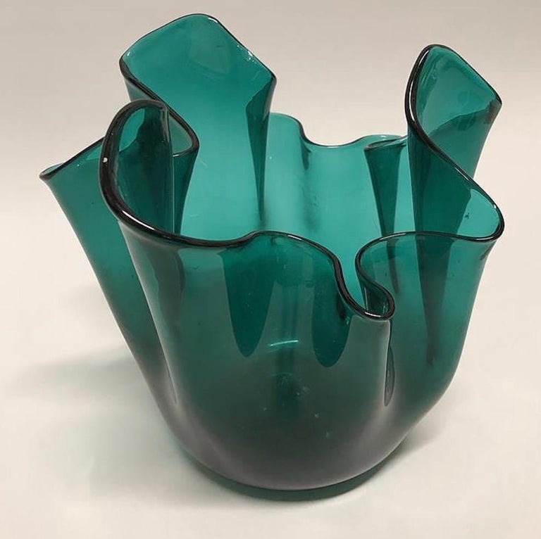 Fazzoletto Glass Vase by Paolo Venini for S.A.L.I.R. Murano, 1950s at