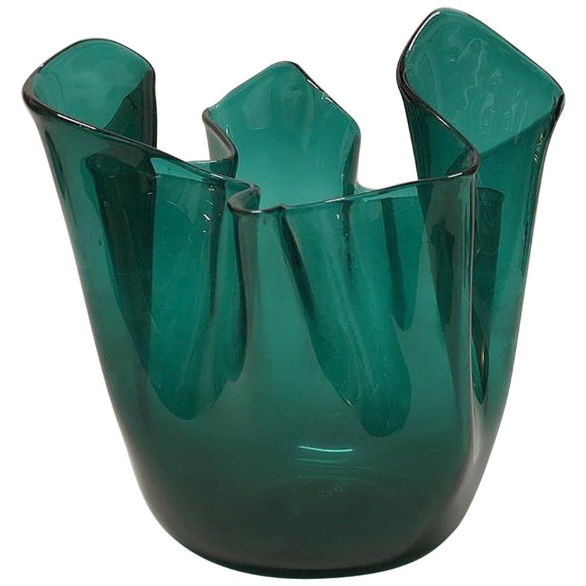 Fazzoletto Glass Vase by Paolo Venini for S.A.L.I.R. Murano, 1950s