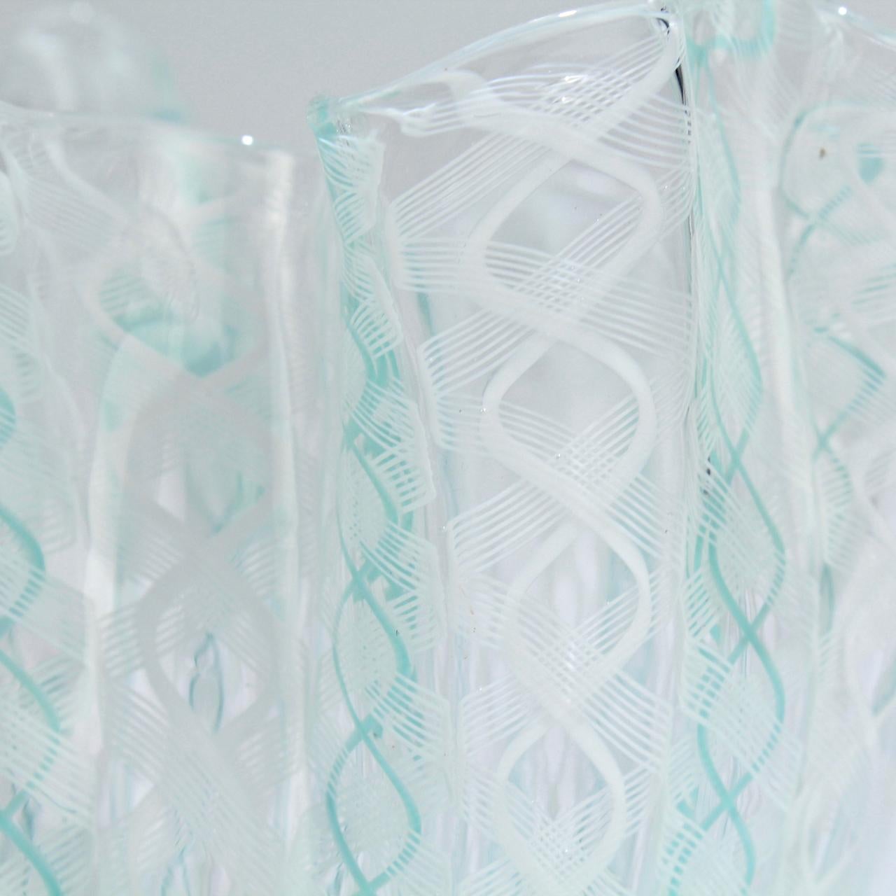 Murano Glass Fazzoletto Handkerchief Vase by Fulvio Bianconi & Paolo Venini for Venini Glass