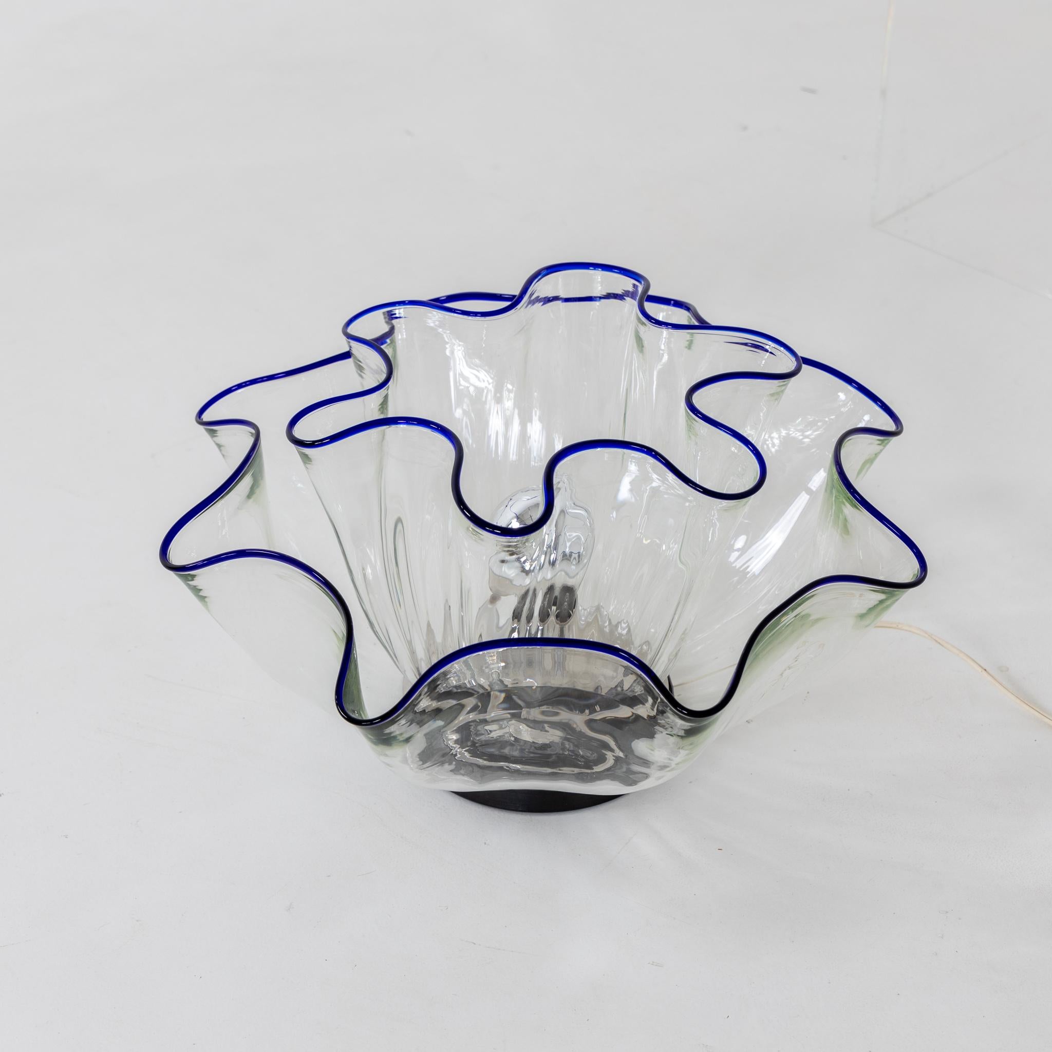 Italienische Glas-Tischlampe „Fazzoletto“ aus Kunstglas im Angebot 5